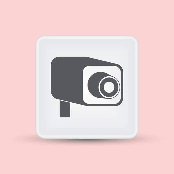 Videokamera Icon Vector flaches Design — Stockvektor