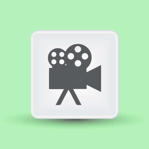 Videokamera Icon Vector flaches Design — Stockvektor