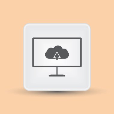 Vektör monitör web simgesi ile. İnternet tasarım için