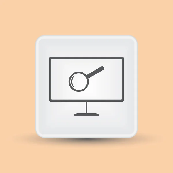 Vektor monitor s web ikony. Pro internet design — Stockový vektor