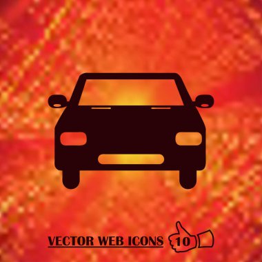 Araba web vektör simgesi