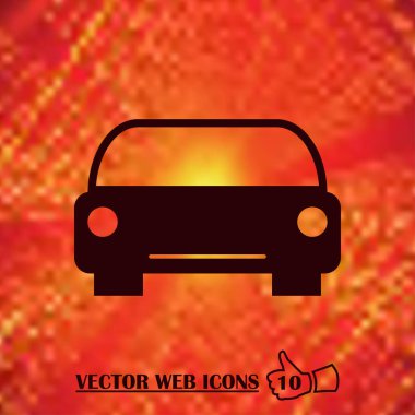 Araba web vektör simgesi