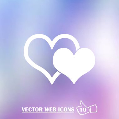 Kalp simge vektör. Aşk sembolü. Sevgililer günü işareti