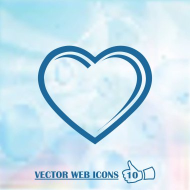 Kalp simge vektör. Aşk sembolü. Sevgililer günü işareti