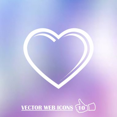 Kalp simge vektör. Aşk sembolü. Sevgililer günü işareti