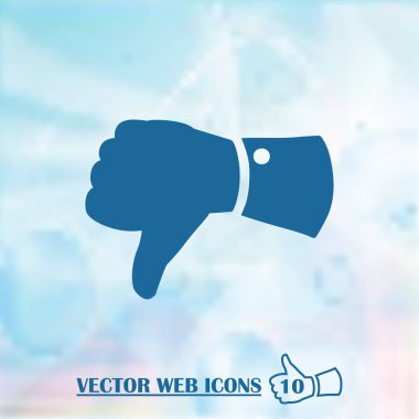 Başparmak aşağı simgesi sevmemek