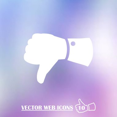 Başparmak aşağı simgesi sevmemek