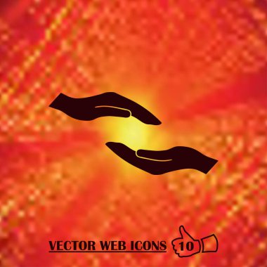 eller web simgesi. vektör