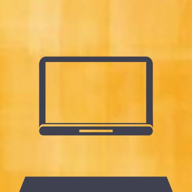 Dizüstü bilgisayar simgesini trendy düz stil. Vektör çizim, Eps10.