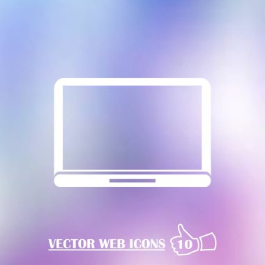 Dizüstü bilgisayar simgesini trendy düz stil. Vektör çizim, Eps10.