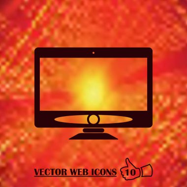 Monitör simgesini. Web tasarım stili