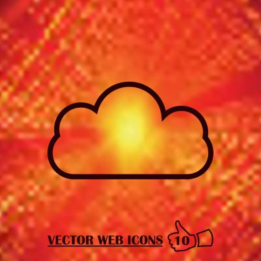 Bulut web simge vektör.