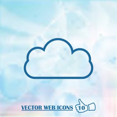 Bulut web simge vektör.