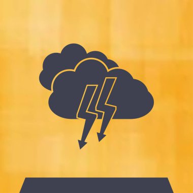 Vektör yıldırım web vektör simgesi