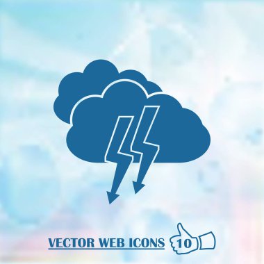 Vektör yıldırım web vektör simgesi