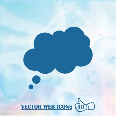 sohbet bulut iletişim simgesi, vektör çizim Eps 10