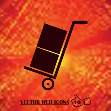 Vektör bavul. Bagaj web tasarım simgesi