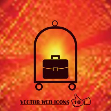 Vektör bavul. Bagaj web tasarım simgesi