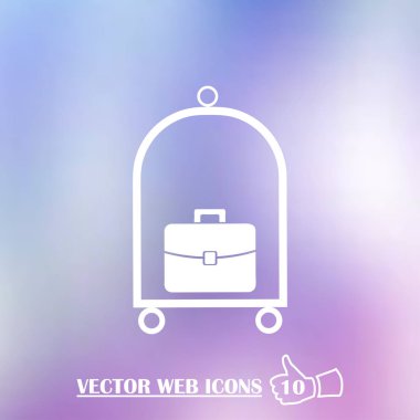 Vektör bavul. Bagaj web tasarım simgesi