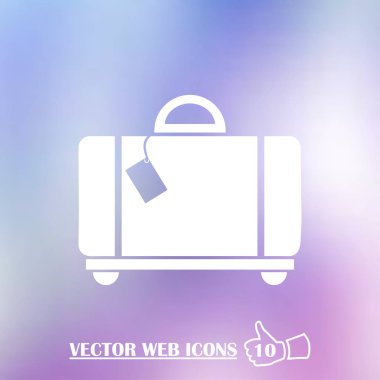 Vektör bavul. Bagaj web tasarım simgesi