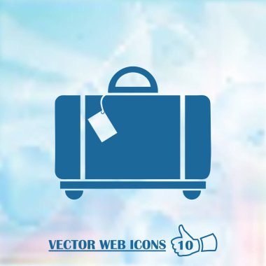 Vektör bavul. Bagaj web tasarım simgesi