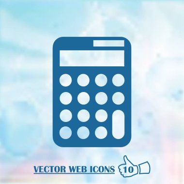 Hesap makinesi simgesi, vektör illüstrasyonu. düz tasarım biçimi