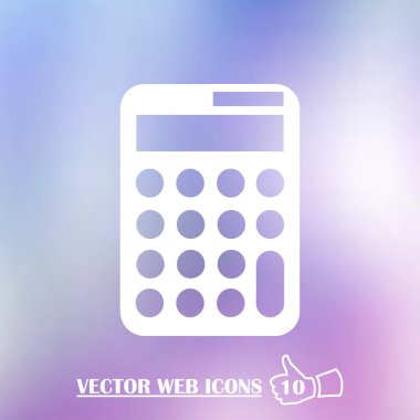 Hesap makinesi simgesi, vektör illüstrasyonu. düz tasarım biçimi