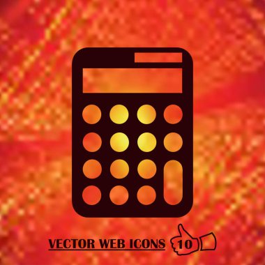 Hesap makinesi simgesi, vektör illüstrasyonu. düz tasarım biçimi