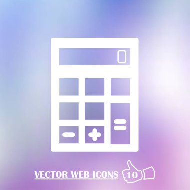 Hesap makinesi simgesi, vektör illüstrasyonu. düz tasarım biçimi