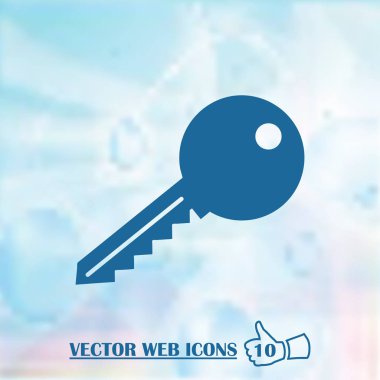 Trendy düz stil anahtarı simgesini. Vektör çizim, Eps10.