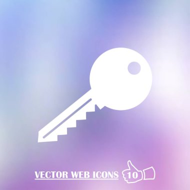 Trendy düz stil anahtarı simgesini. Vektör çizim, Eps10.