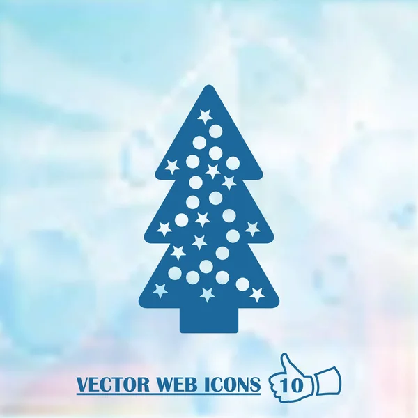 Feliz árvore xmass de Natal feliz com luzes decorativas corda saudações festivas — Vetor de Stock
