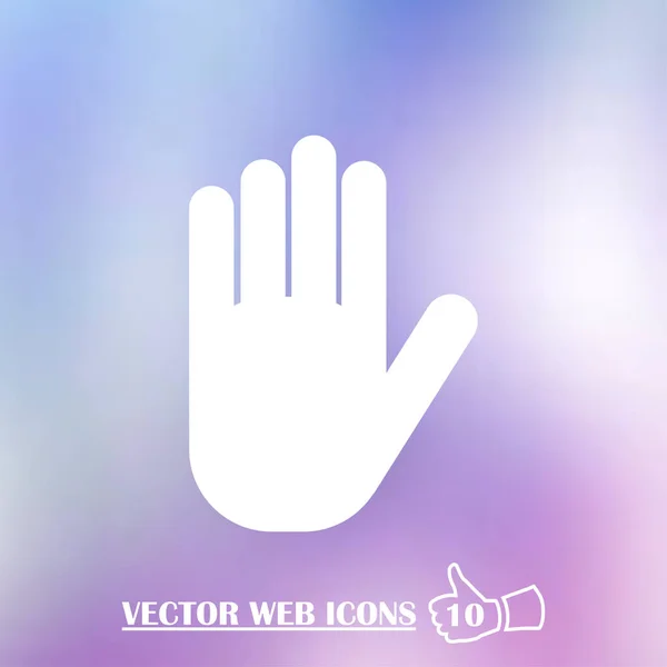 Stop hand Icon in trendy flat style. Vector illustration, EPS10. — Stock Vector