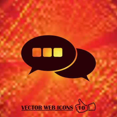 Sohbet web vektör simgesi