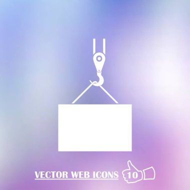 ekibimizi vinç kanca, iş, yükleme kaldırma vektör görüntü çalışır