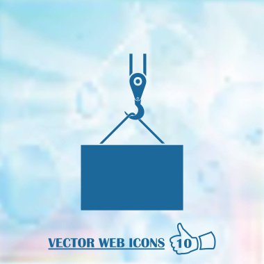 ekibimizi vinç kanca, iş, yükleme kaldırma vektör görüntü çalışır