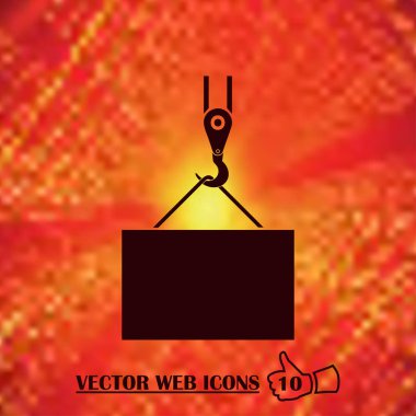 ekibimizi vinç kanca, iş, yükleme kaldırma vektör görüntü çalışır