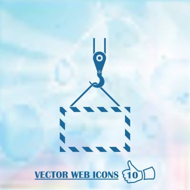 ekibimizi vinç kanca, iş, yükleme kaldırma vektör görüntü çalışır