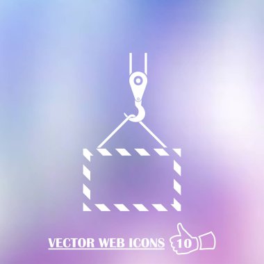 ekibimizi vinç kanca, iş, yükleme kaldırma vektör görüntü çalışır