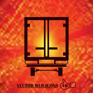 Kamyon logosu illüstrasyon bir arka plan üzerinde