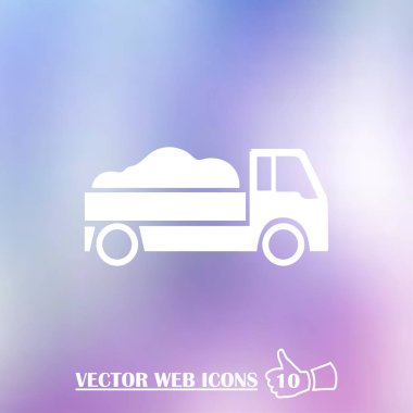 Kamyon logosu illüstrasyon bir arka plan üzerinde