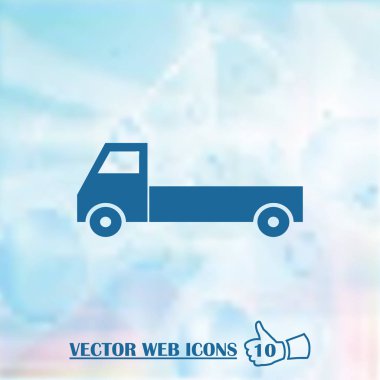 Kamyon logosu illüstrasyon bir arka plan üzerinde