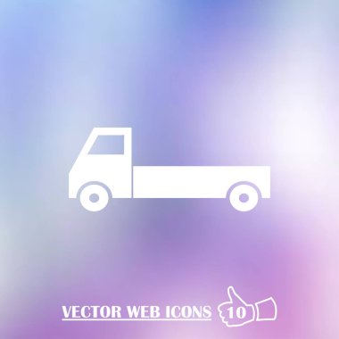 Kamyon logosu illüstrasyon bir arka plan üzerinde