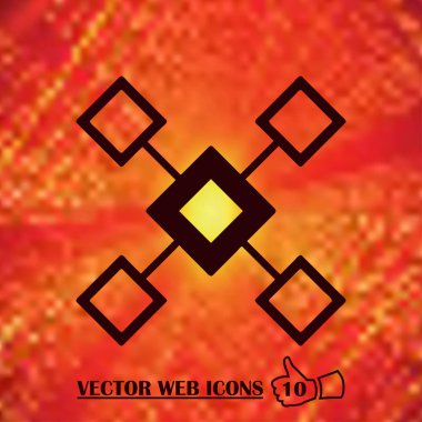 Akış şeması simge vektör.