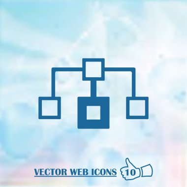 Akış şeması simge vektör.