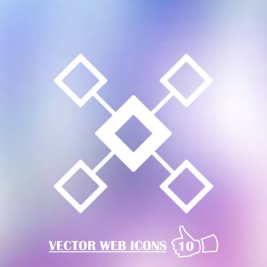 Akış şeması simge vektör.