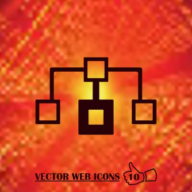 Akış şeması simge vektör.