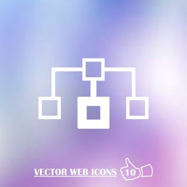 Akış şeması simge vektör.