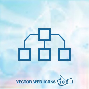 Akış şeması simge vektör.