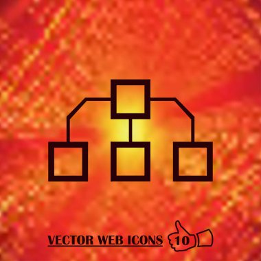 Akış şeması simge vektör.